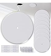 WunoShop 8 Pcs Ceiling Cover Plate, Metal Blank Cleanout Cover Plate with Center Hole,5 inch Roun...
