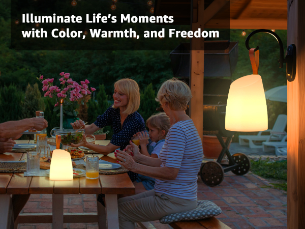 uuffoo 2 Pack Portable Outdoor Table Lamp LED Camping Lantern