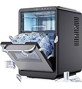 Silonn Crescent Ice Maker Countertop, Slow Melting &amp; Crystal-Clear Ice, Self-Cleaning Ice Machine...