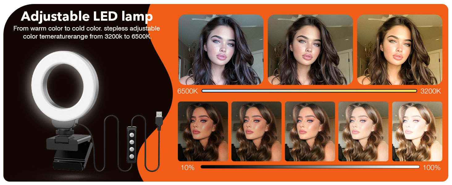 4 inch ring ligh 2 color and 10 level light