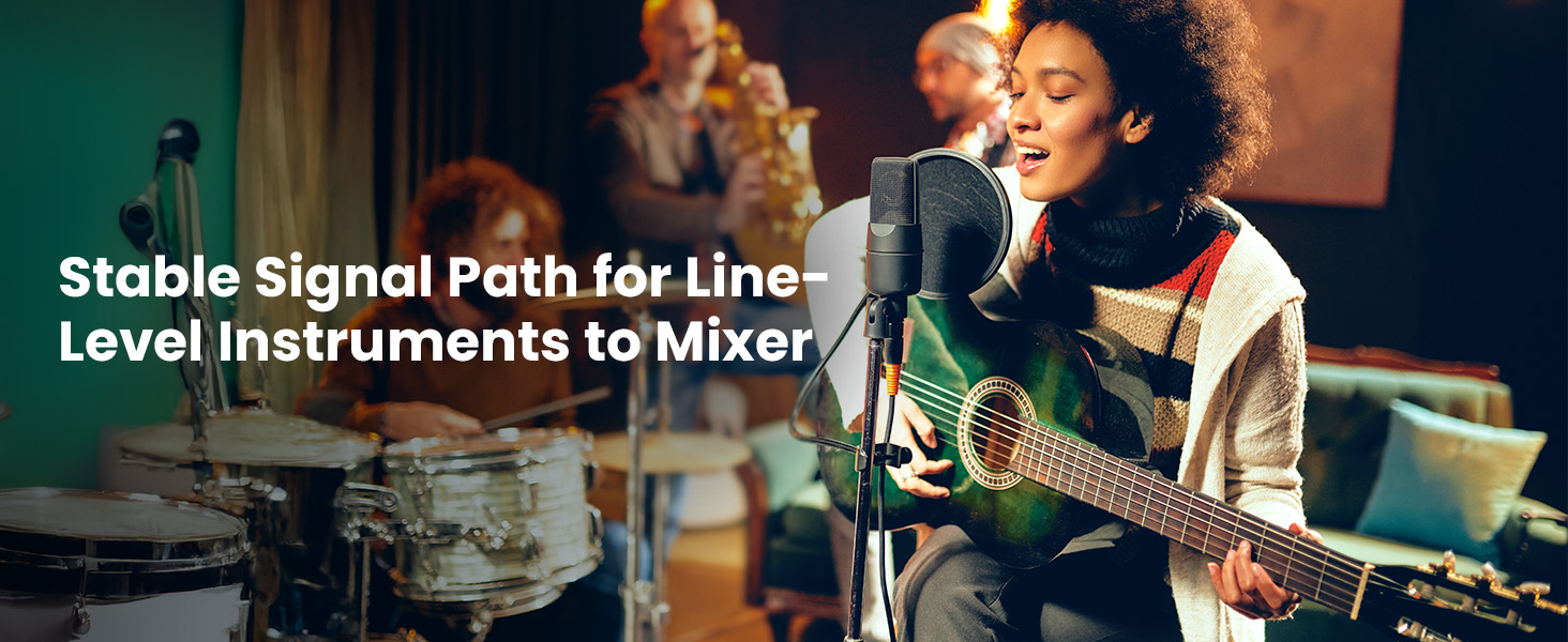 Stable Signal Path for Line-Level Instruments to Mix