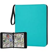 GERMUN 9 Pocket Card Binder, Premium Zip Trading Card Binder, 720 Double Sided Pocket PU Card Col...