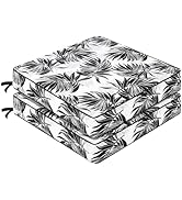 Favoyard Outdoor Chair Cushion 19 x 19 x 3 In Waterproof Pattern Fade Resistant Cushions for Pati...