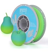 TECSONAR Matte Rainbow PLA 3D Printer Filament, 1KG Spool(2.2lbs) 1.75mm PLA Fast Color Change 3D...