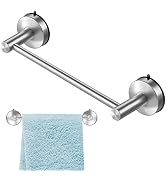 DGYB Brushed Nickel Towel Bar for Bathroom 17 Inch Suction Cup Towel Holder Premium 304 Stainless...