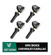 TPMS Sensor, 315MHZ 13598771 Tire Pressure Monitor System 4-Pack for GM| GMC | Chevy | Buick | Ca...