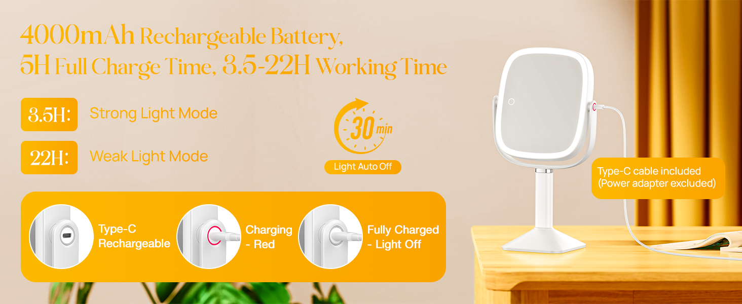 4000mAh rechargeable battery