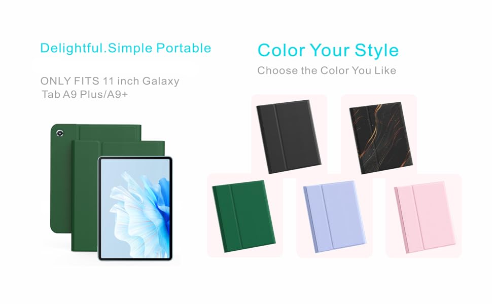 galaxy tab A9 plus case with keyboard