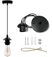 VTYXCTIGJ Industrial Mini Pendant Light Kit, Edison Retro Pendant, UL E26 Lamp Socket Vintage Pen...