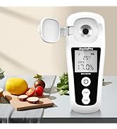 AquilaPro Digital Brix Refractometer with LCD, for Fruit Juice and Coffee, with Auto Temperature ...
