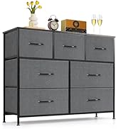7-Drawer Dresser for Bedroom, Anti-Tip Wide Storage Organizer Fabric Chest of Drawers TV Stand fo...