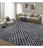 ROYHOME 8x10 Area Rug for Living Room Washable Rug Non Slip Large Bedroom Stain Resistant Dining ...