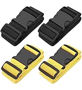 Heavy Duty Luggage Straps (D- 2 Pcs Yellow+2 Pcs Black)