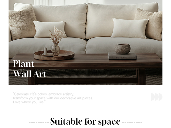 Framed canvas artwork for walls, easy to match