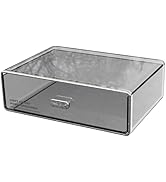 Charmewooden Drawer Desktop Organizer, Stackable Organizer Drawers Clear Desk Storage Box Stackin...