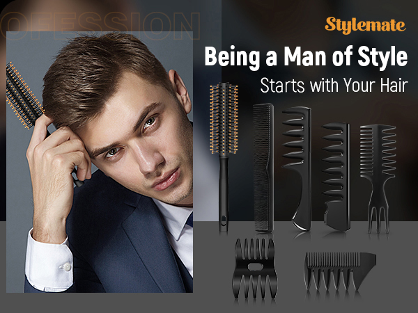 Stylemate hair combs set for men
