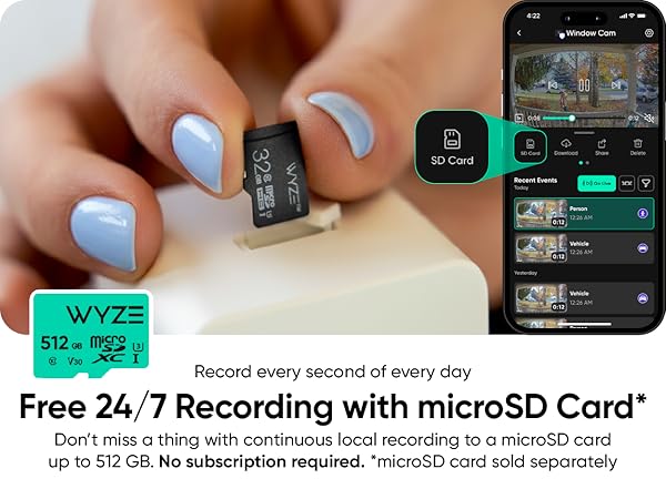 Wyze Window Cam microSD