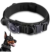 2025 Upgrade Waterproof AirTag Dog Collar, Military Tactical Dog Collar with AirTag Holder, Comfo...