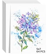 64 Sheets Watercolor Paper 5x7, 140lb/300gsm Cold Press Watercolor Paper Bulk, Cotton Water Color...