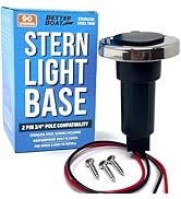 Boat Stern Light Base, Navigation and Anchor Light Base Socket, 2-Pin Plug for Stern Lights, Stai...