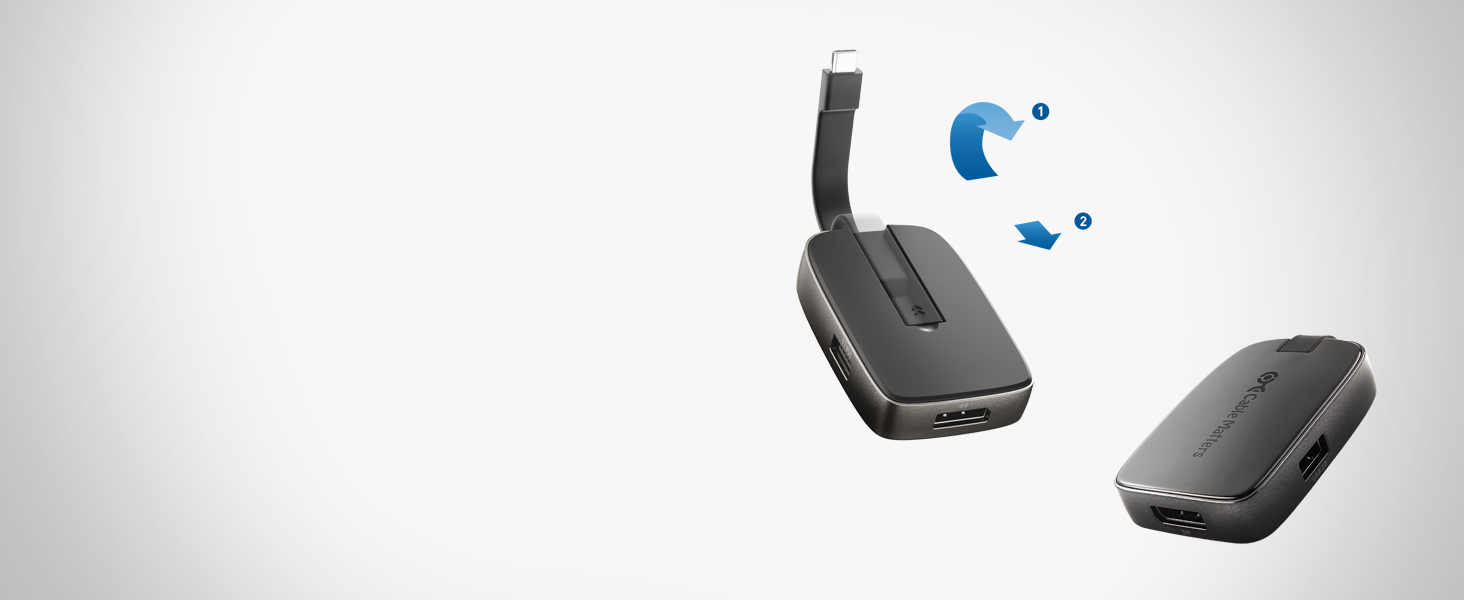 Foldable USB-C to 8K HDMI adapter 