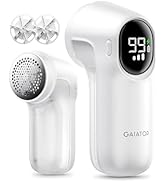 Gaiatop Rechargeable Fabric Shaver, 3-Speeds Electric Lint Remover Shaver with LED Display, 6 Lea...
