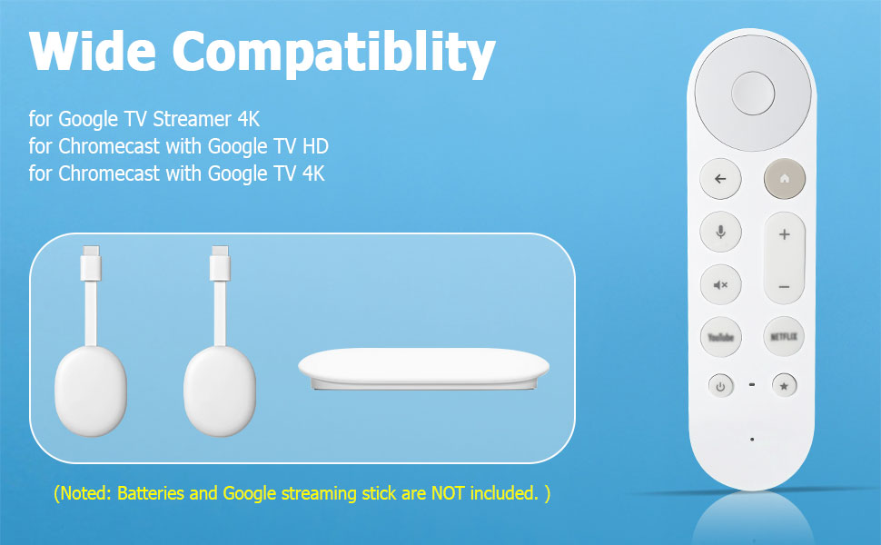 Replacement Remote for Google TV Streamer