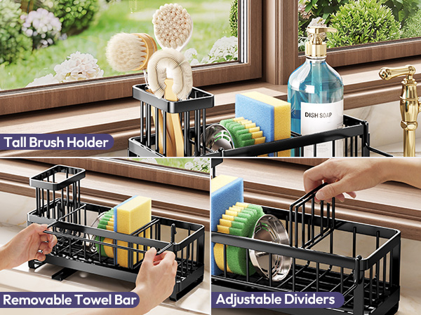 Sponge Holder for Kitchen Sink Kitchen Sink Caddy Organzier
