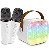Mini Karaoke Machine for Kids & Adults, Kids Toys for Girls & Boys Gifts, Bluetooth Speaker with ...