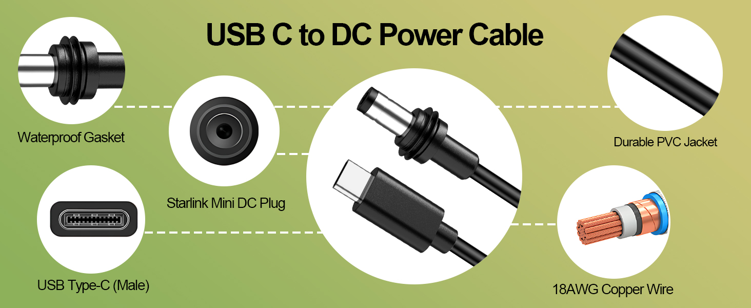 starlink mini usb c cable
