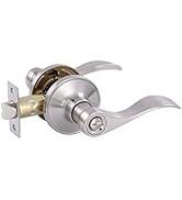 GITRANG Privacy Door Locks Bedroom/Bathroom Door Levers Handles for Left and Right Opened 