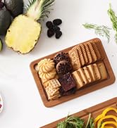 Homaxy Bamboo Cutting Board for Kitchen Set of 3, Wooden Cutting Boards with Non-Slip Mat Deep Ju...