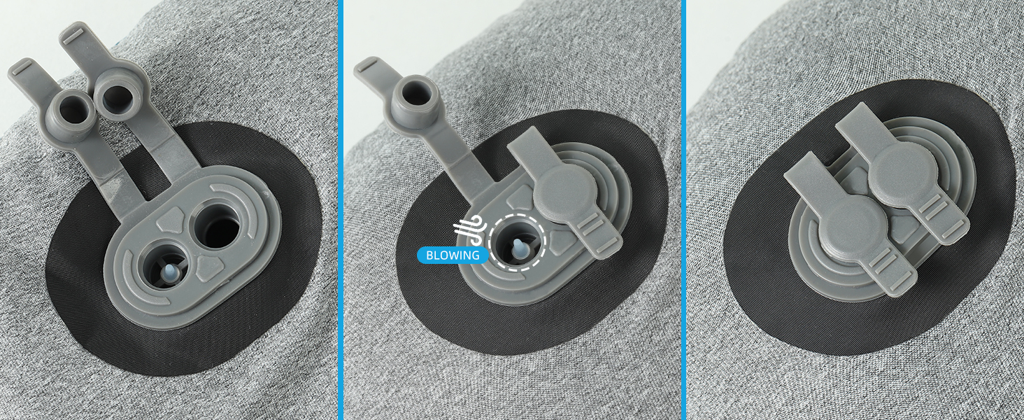 Caming Pillow with Double Air valves