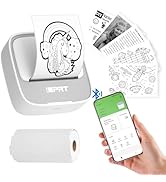 iDPRT Mini Sticker Maker Portable Printer with 1 Roll Sticker Paper - Bluetooth Inkless Printers ...