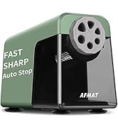 Electric Pencil Sharpener Heavy Duty, 6 Holes, Auto Stop Electric Pencil Sharpener for Artists, C...