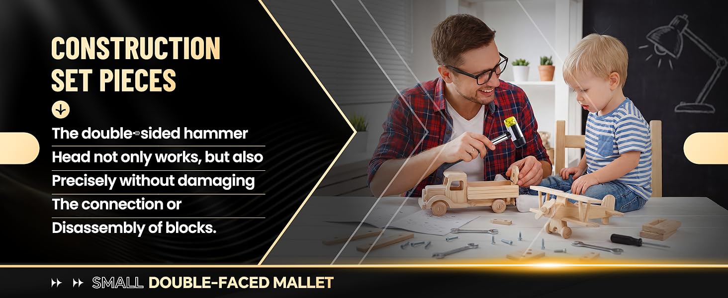 The double-sided hammer Head not only works, but also Precisely without damaging The connection or