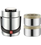 Thermal For Hot Food,1.5L Bento Lunch Box,2-Tier Stackable Insulated Food Jar,Portable Stainless ...