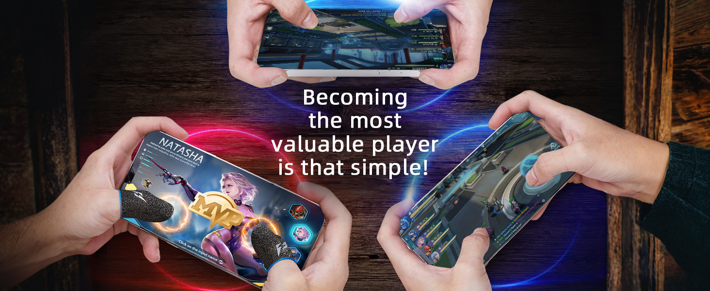 Gaming Finger Sleeve for Mobile Game Controller