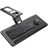 ErGear Keyboard Tray Under Desk, Height Adjustable Mouse &amp; Keyboard Tray with Swivel &amp; Tilt, Ergo...