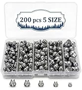 200/350 Pcs Premium Split Shot Fishing Weights Sinkers, Removable Leakproof Fly Fishing Split Sho...