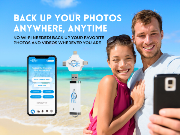 No Wi-Fi needed! Back up your favorite photos and videos wherever you are
