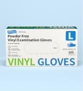 Supmedic Vinyl Disposable Exam Gloves, 4 Mil Powder-Free Latex-Free Food Grade Cooking Cleaning M...