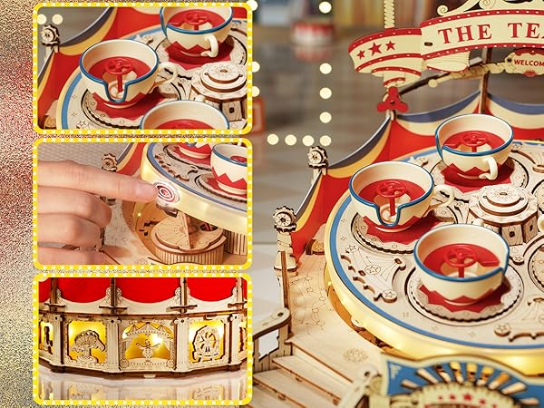 rokr wooden music box kit wooden puzzles for adults 3d puzzles wood models to build for adults 