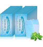 Gisdo Mint-Flavored Oral Finger Wipes Teeth Whitening Wipes Oral Cleaning Wipe (Light Blue, 120 Pcs)