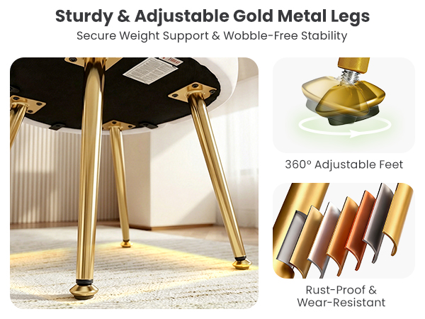 vanity chair no wheels