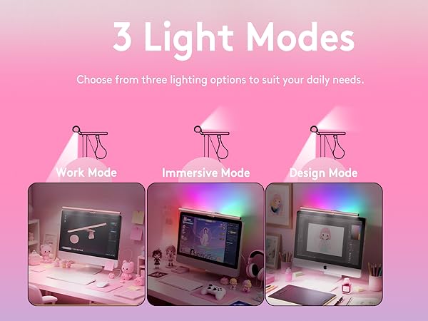 monitor light bar with backlight