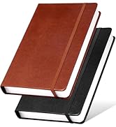 bibiage Lined A5 Journal Notebook 2 Pack, 320 Pages, Medium 5.5 in x 8.5 in - 100 GSM Thick Paper...