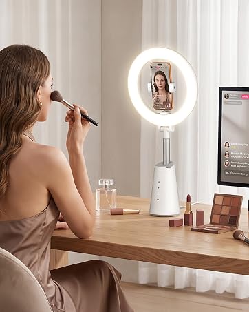 Ring Light for Makeup, 11&amp;#34; Desk Ring Light with Stand and Phone Holder