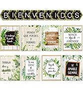 gisgfim 19 Pieces Bienvenidos Inspirational Spanish Posters Spanish Inspirational Posters Spanish...