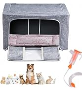 REDDOUDOU Puppy Incubator, Pet Atomization Oxygen Box, Incubator for Kitten and Puppies, Pet Nncu...